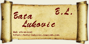 Bata Luković vizit kartica